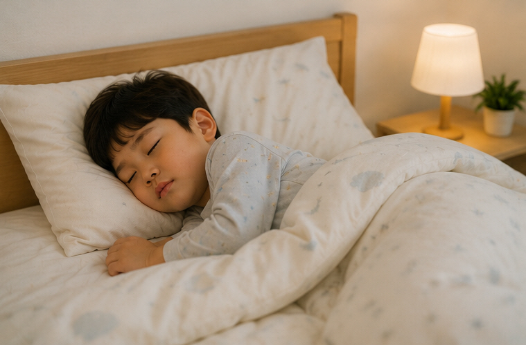 소아 성장과 건강을 위한 편안하고 충분한 수면